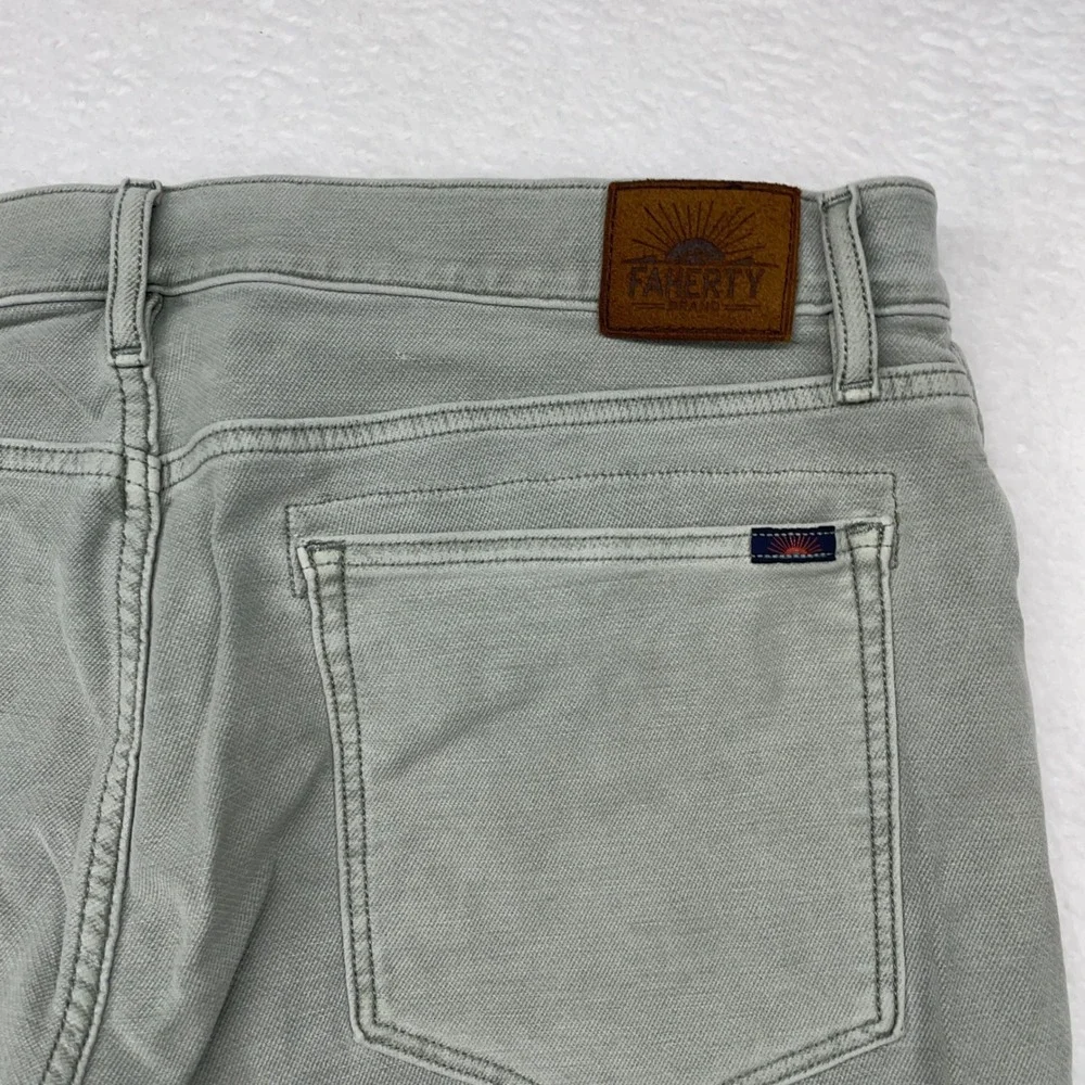 Faherty Brand Mens Size 40 Gray Slim‎ Fit Denim Pants Casual Everyday Trousers